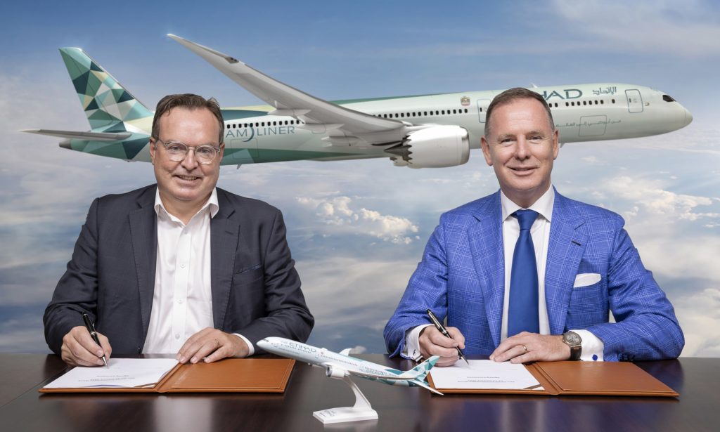 Tony Douglas, Group Chief Executive Officer, Etihad Aviation Group, & Alexis Lecanuet Regional Managing Director, Accenture Middle East